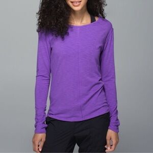 Lululemon superb long sleeve top purple size 6